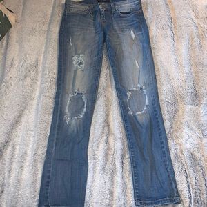 Flying monkey distressed jeans